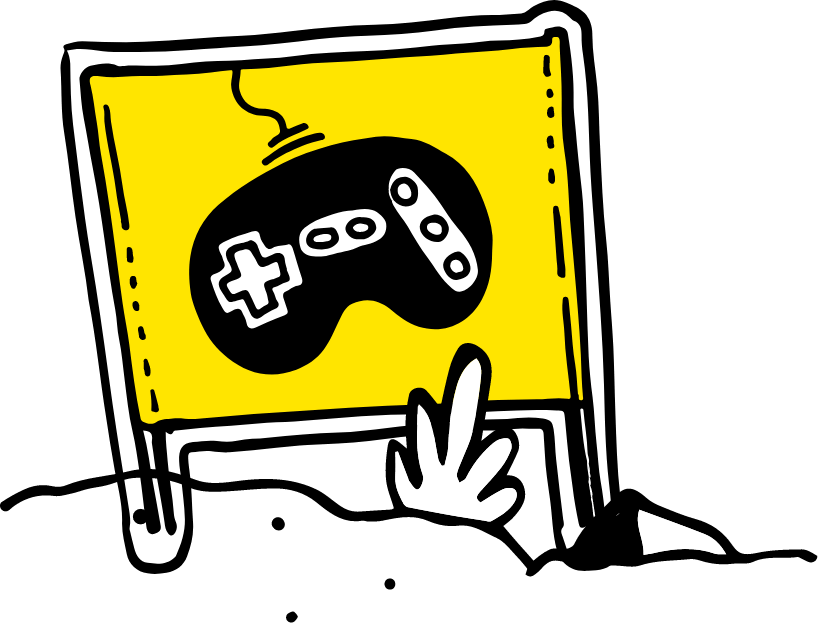 Illustration of a video game controller