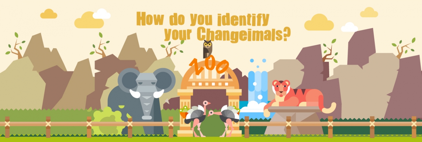 How do you identify your Changeimals? 