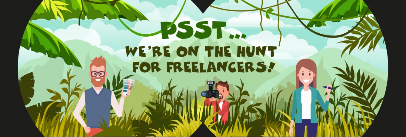 Psst….we’re on the hunt for freelancers! 