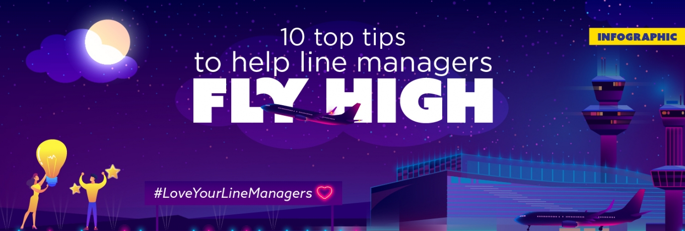 Infographic: 10 top tips to help line managers fly high