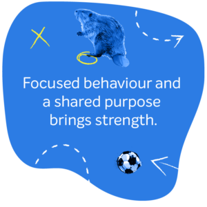 Focused behaviour and a shared purpose brings strength.