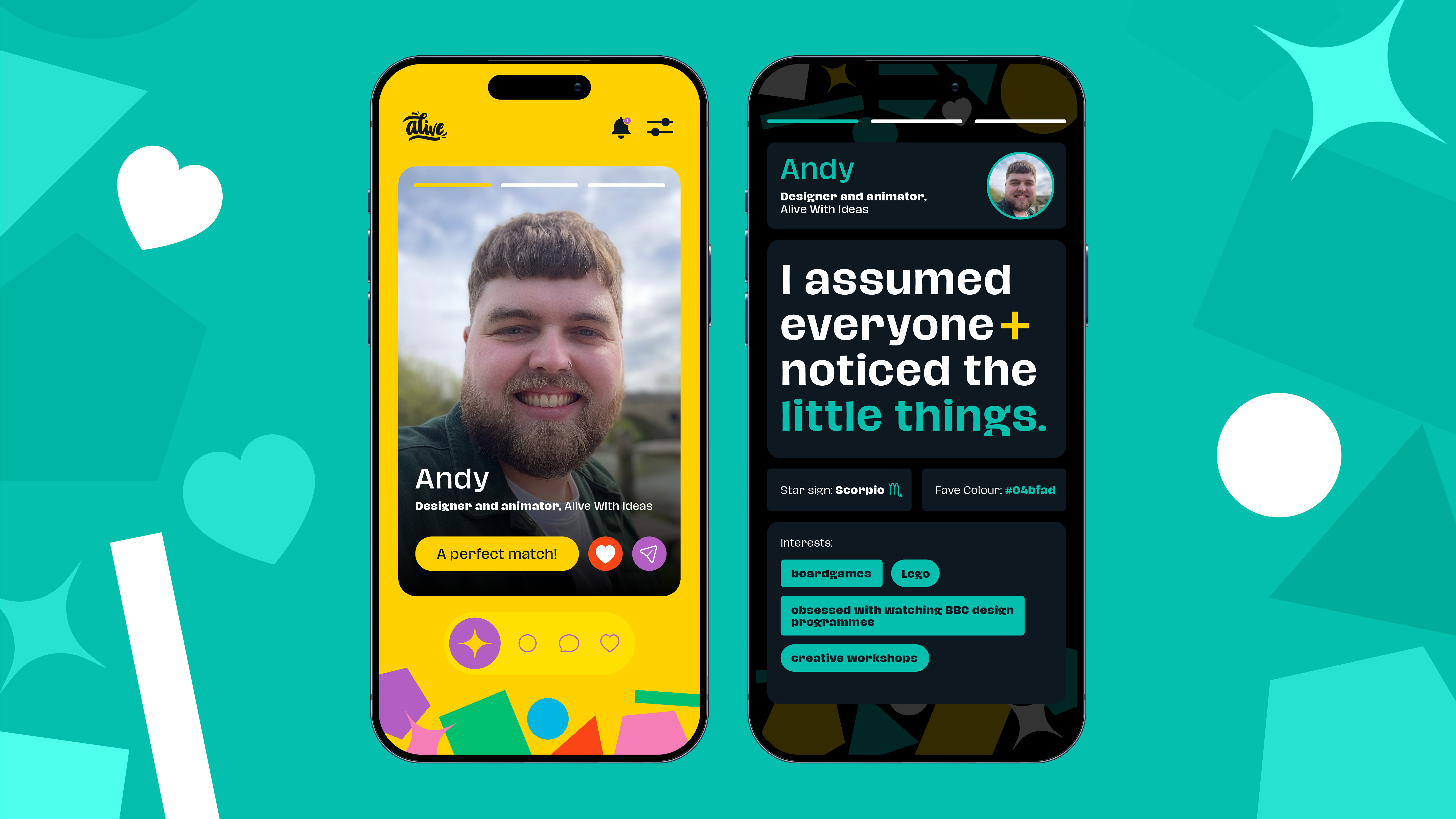 Andy's dating profile