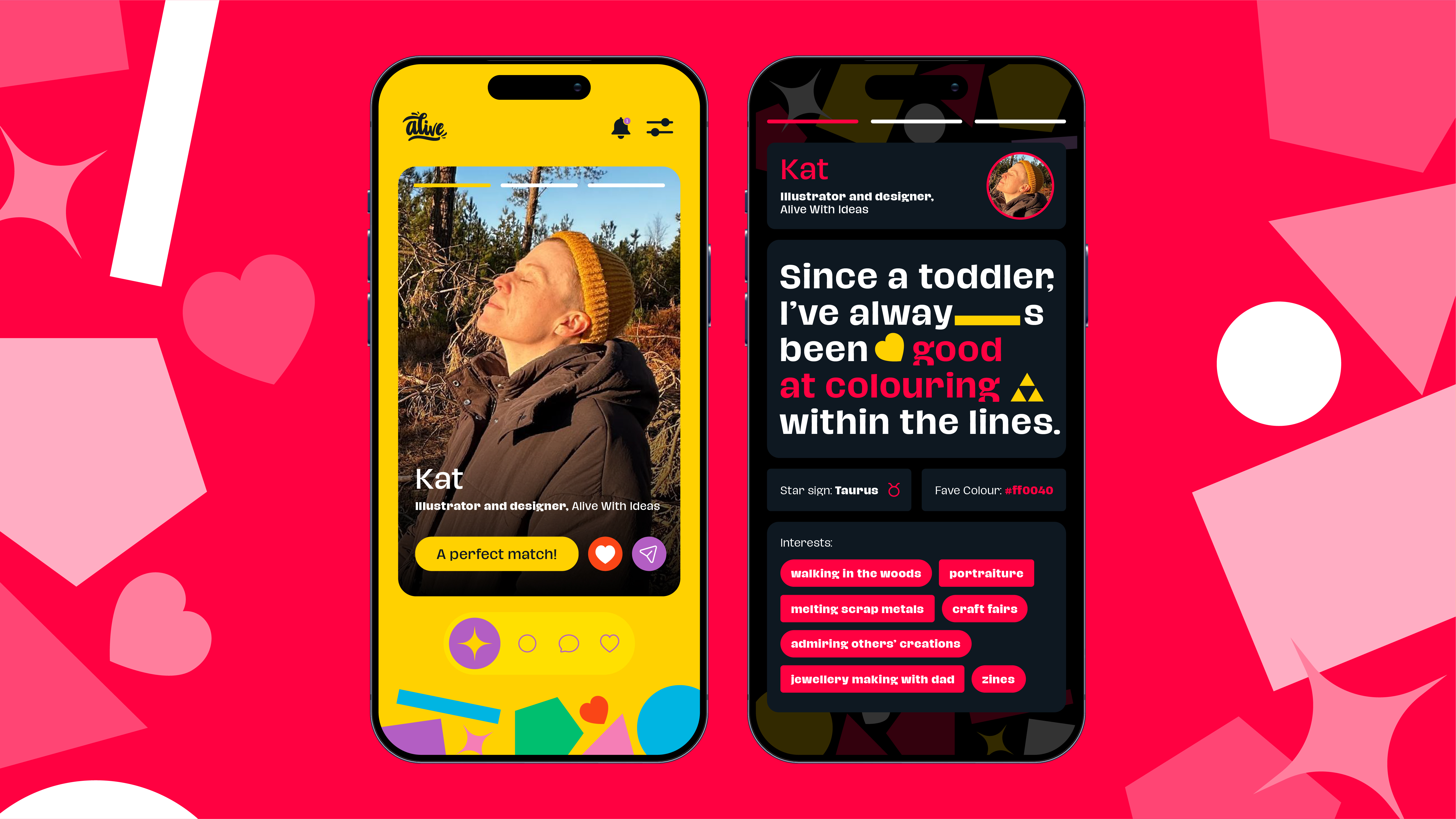 Kat's dating profile