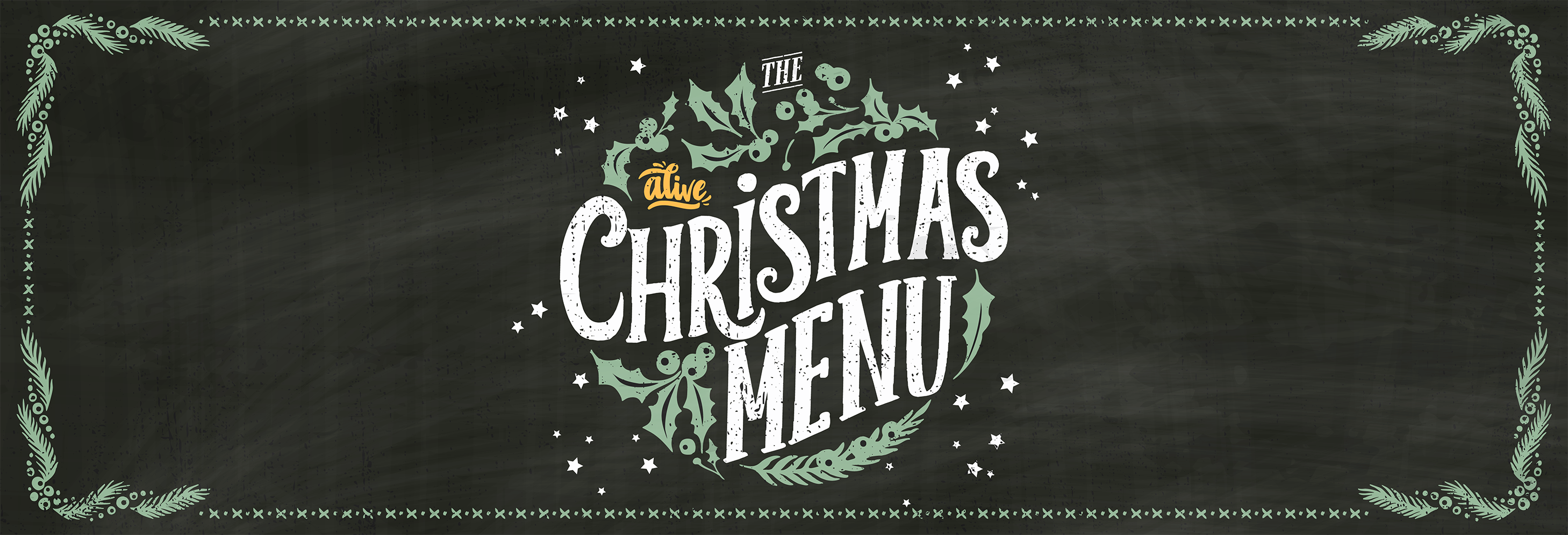 The Alive Christmas menu