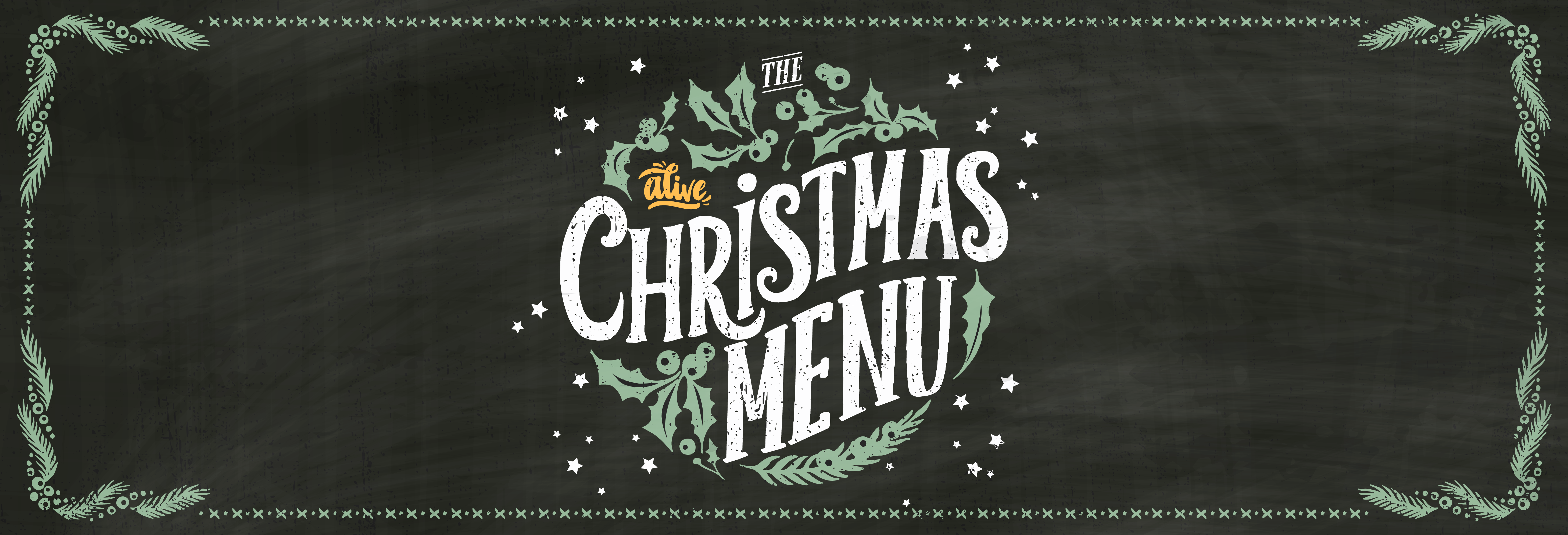 The Alive Christmas menu